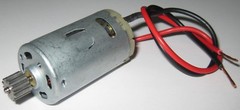 6V DC High Speed Electric Motor with 12 Tooth Pinion Gear and Wires – 13,000 RPM