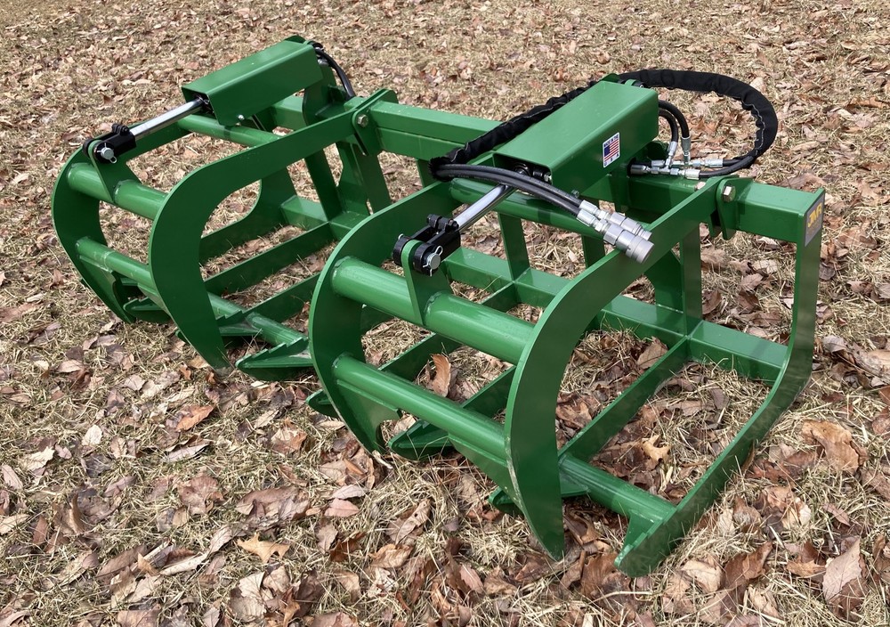 Heavy Duty 78″ Root Grapple for John Deere Tractor-Dual Cylinder Brush Grapple