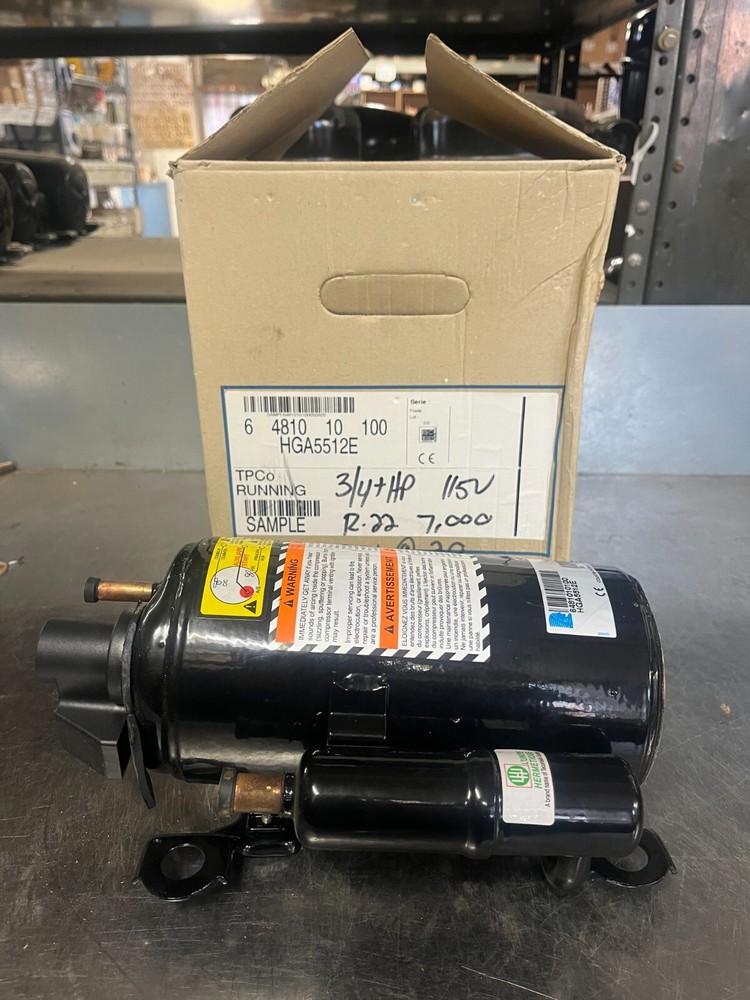 TECUMSEH HGA5512E 12,000BTU 100/115V 50/60HZ 1HP R-TWENTY TWO A/C COMPRESSOR
