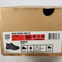 Size 9.5 – Merrell Moab Vertex Vent – Comp Toe / Waterproof /EH – Pewter – Women