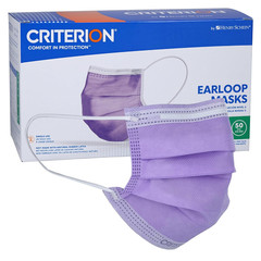 Criterion ASTM Level 3 Disposable Face Mask – Lavender, 3-Ply, Fluid Resistant,