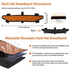 Hard Hat and Safety Helmet Sweatband fit for Sweatband for Hard Hat, Washable…