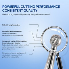 JMU Dental Carbide Burs Round-Shaped RA1-8 For Slow Speed