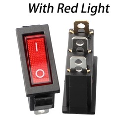 Rocker Switch AC 16A 250V Red/yellow/blue/green/black 3 Pins ABS/plastic