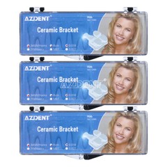 AZDENT Dental Orthodontic Ceramic Braces Bracket Roth MBT 0.018/.022 Hooks 3-4-5