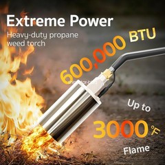 GASPRO Propane Torch Weed Burner 600000 BTU Long Handle Outdoor Garden Tool