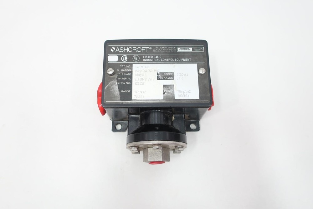 Ashcroft B420V XJK Pressure Switch 100psi 125v-ac 250v-ac