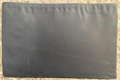 Vtg Vinyl PVC Slide Zip Close Paper Document Pouch Blue “Hooker Chemical Corp.”