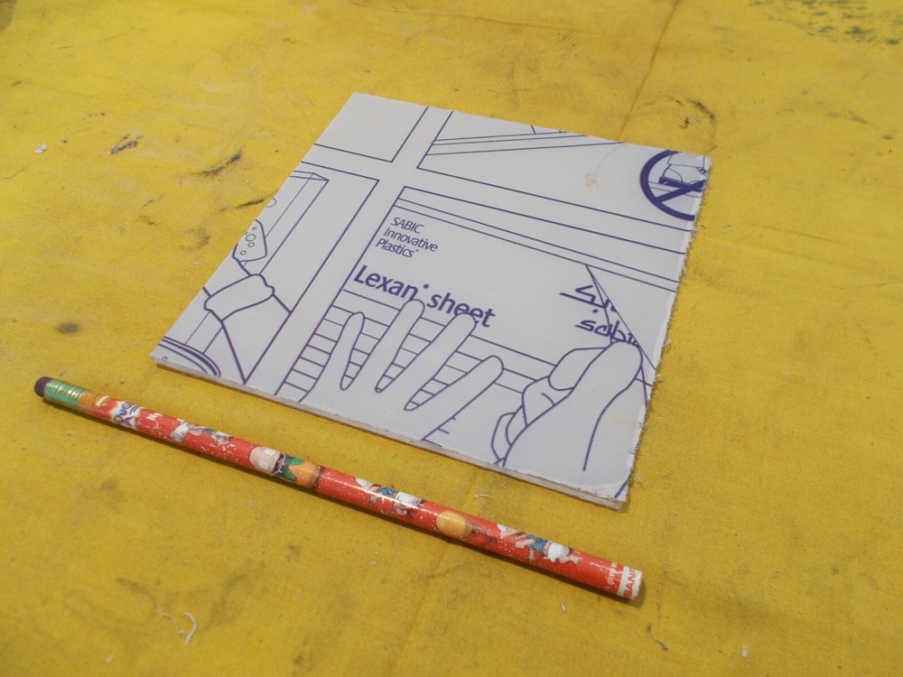 LEXAN CLEAR POLYCARBONATE SHEET glazing plastic flat stock 1/8″ x 6″ x 6″
