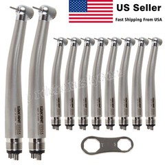 USA- 10 NSK Style Dental High Speed Handpiece Standard Push Button Type 4 Hole
