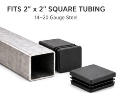 2″ x 2″ Square Tube End Plugs 2″Tubing Caps Various Pack Sizes Available