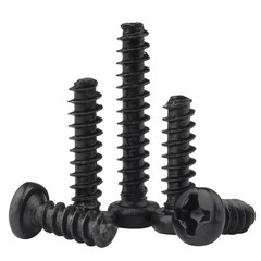 M1-M5 Round Head Screws Black Zinc Flat Tail Self Tapping Phillips Pan Screw