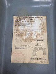 Square D H362A Series A2 Fusible Safety Switch 60A 600VAC 3 Pole NEMA 12K