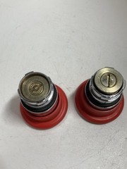 TELEMECANIQUE ZB2BT4 PUSH PULL OPERATOR RED MUSHROOM (LOT OF 2)