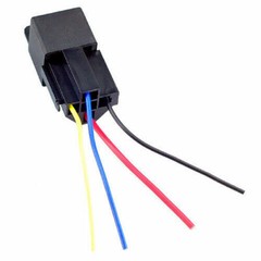 5 Pack 12V 30/40 Amp 4-Pin SPST Automotive Relay with Wires & Harness Socket Set