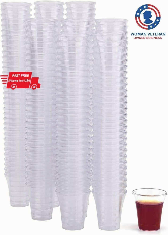 0.5 oz Disposable Clear Plastic Communion Cups Fit Holy Communion Tray