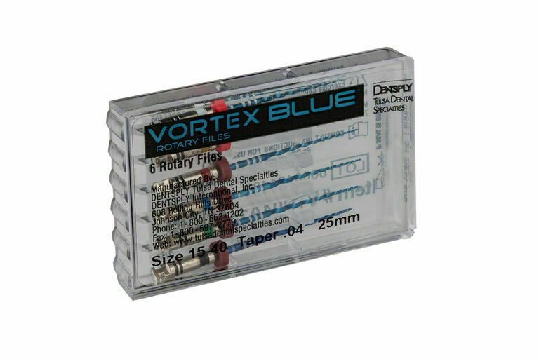 Dentsply Tulsa Dental Vortex Blue 21mm .06 Taper rotary files 6/pk all sizes