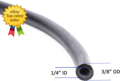 Latex Rubber Tubing 38 OD 14 ID Black Surgical Tube 10 FT Continuous Roll