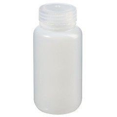 LOT OF 6 – Nalgene Packaging Bottles, 250ml 8oz, Wide Mouth, HDPE Leak Proof