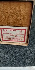 UNUSED Young Bros. Stamp Works 3/16 inch Steel Set 27 Letter Characters MADE USA