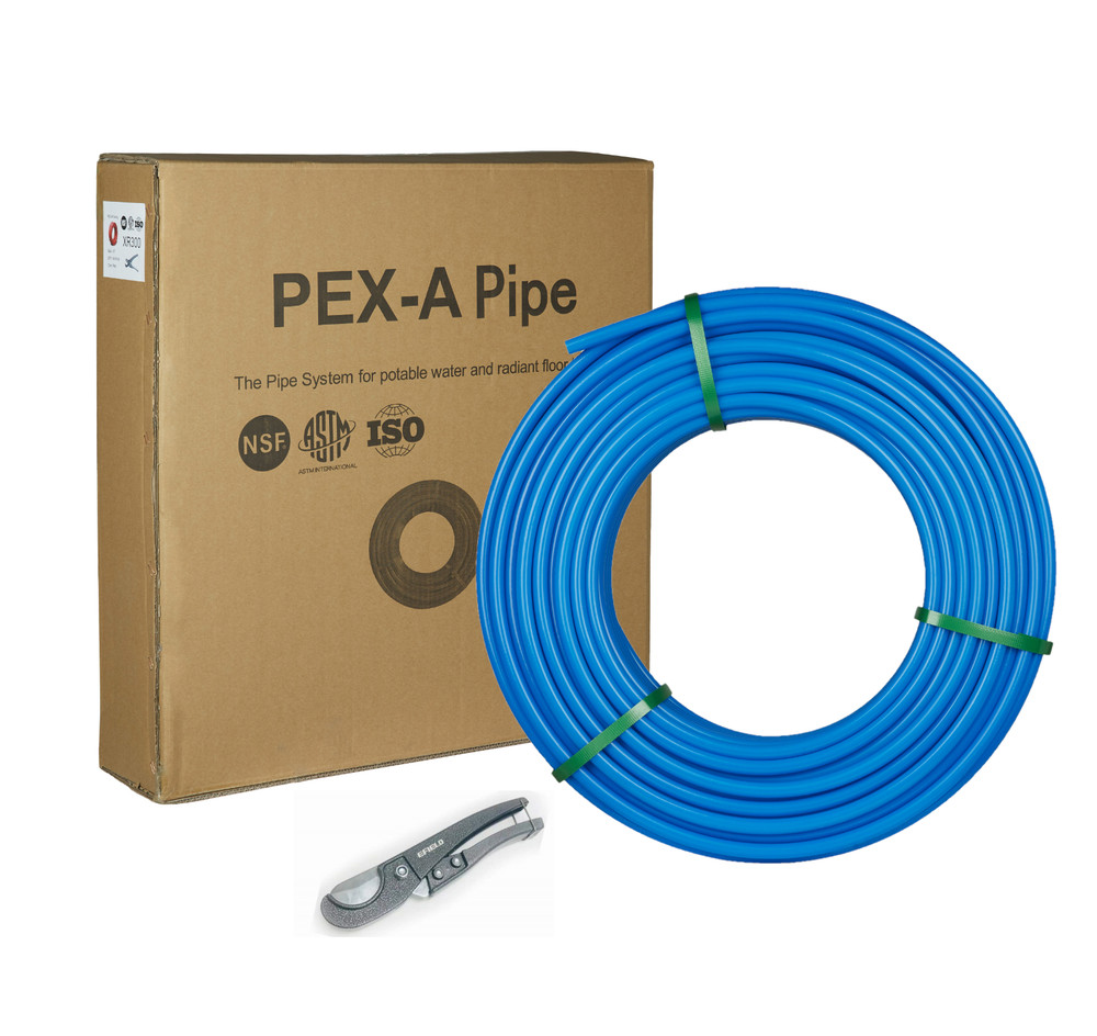 EFIELD 3/4″ x 100ft Blue Pex-A Pipe/Tubing for Potable Water with Pipe Cutter