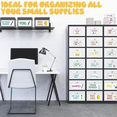 54Pcs Colorful Teacher Toolbox Labels for Classroom Organization & Decoration
