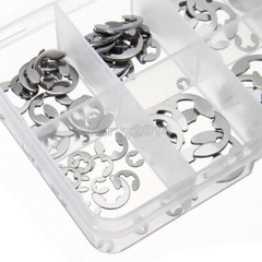 120PCS Assorted M1.5 – M10 Stainless E Clips C Circlip Retaining Snap Ring