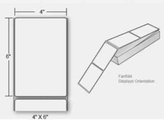 3000 Fanfold 4×6 Direct Thermal Label. High Quality.Certified by UPS 4″X6″ Label