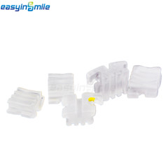 10Packs EASYINSMILE Dental Ceramic Brackets Clear Brace Roth 022 3 4 5W/hook