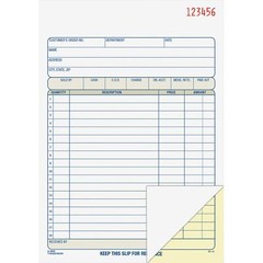 Adams Carbonless Sales Order Book 50 Sets 2 Part with Receipt Numbers