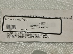 USA Sealing Uncoated Fiberglass Gasket Sheet BULK-FF-12, 2″ x 100 ft x 1/16″
