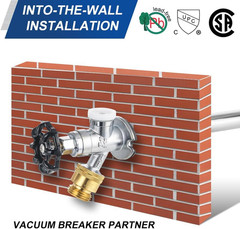 2-Pack anti Siphon Vacuum Breakers Set, 3/4 Inch Backflow Preventer