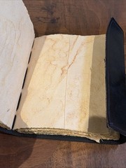Handmade Leather Spell Book Journal Tiger Eye Stone Clasp ~100 Pages