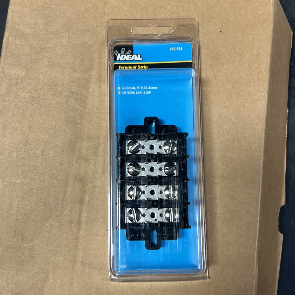 Ideal Terminal Strip 4 Circuit, 22 to 6 AWG Bulk Ideal 89-504