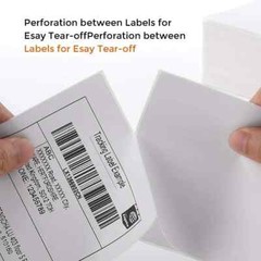 100/500/1000 4×6 Fanfold Direct Thermal Shipping Labels for Zebra Rollo US