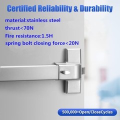 31.5”/80cm Stainless Steel Commercial Door Push Bar Panic Exit Device with
