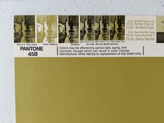Pantone Vintage Poster [Gray, Yellow, Ocher] Uncoated Sheet by Leteraset