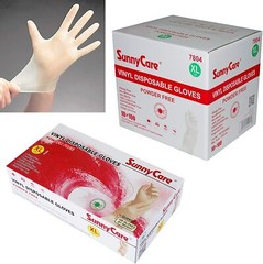 10 x 10 = 1.000 pcs Vinyl Gloves Powder- free Size X LARGE Sunny-care Fast Ship