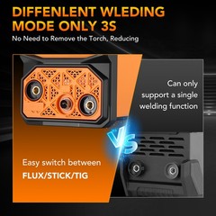 110V Digital MIG Welder 3 Functions Gasless Flux Core Stick Lift TIG Welding
