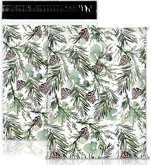 100Pcs Christmas Poly Mailer 10 x 13 Inch Pine Tree Cones Packaging Bags Self…