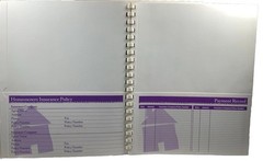 Vintage Duo-Tang Home Helpers Organizer Lot Insurance Tax Medical Filing Binders