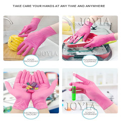 Pink Nitrile Disposable Gloves 50 100 XS Small Woman Girl Kids Household Cleanin