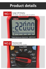 UNI-T UT61B+ UT61E+ UT61D+ Handheld True RMS Digital Multimeter LPF AC DC 1000V