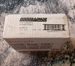 (QTY 25) Radnor 64000814: Steel Metal Cut-Off Wheel 6 in x .045 in x 7/8 in