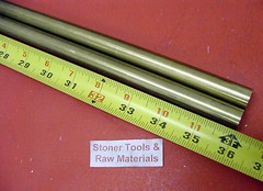 2 Pieces 9/16″ C360 BRASS SOLID ROUND ROD 36″ long Lathe Bar Stock 1/2 Hard .562