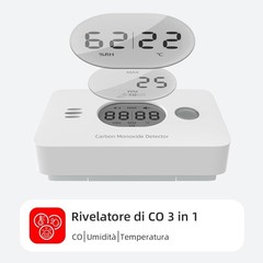 3 in 1 Carbon Monoxide Detector, 10 Year CO Alarm with Replaceable Battery…