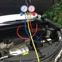 Air Conditioner Manifold Gauge Set AC A/C Charging Hose Air HVAC Kit For Car USA