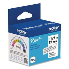 Brother P-Touch BTAG135 0.47 in. x 13.1 ft. P-Touch BTAG Label Tape WT on CL New