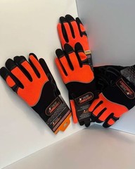 [0915Q/HO/M] Lightning Gear Crimson Warrior Mechanic’s Glove – Orange/Black