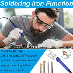 100W Plastic Welding Kit, Welder Soldering Iron Kit with 121pcs Blue